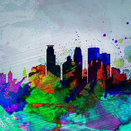  Minneapolis Watercolor Skyline by Naxart Studio
