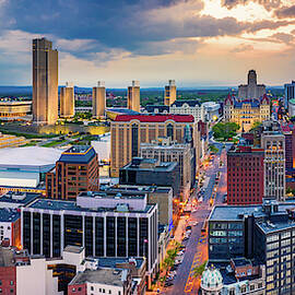 Aerial panorama of Albany, New York by Mihai Andritoiu