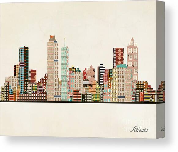 Atlanta Georgia Skyline #1 Canvas Art Print by Bri Buckley