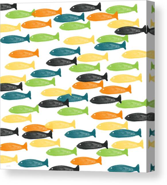Colorful Fish  #1 Canvas Art Print by Linda Woods