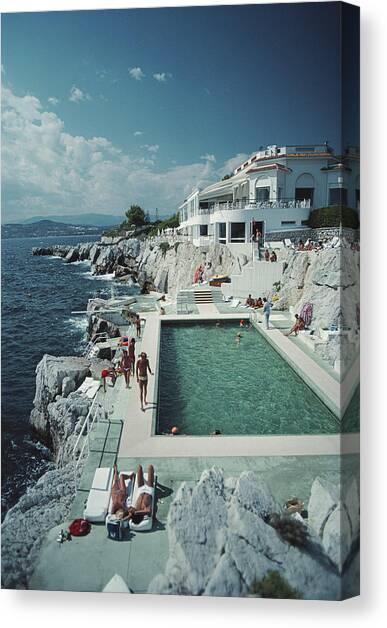 Hotel Du Cap Eden-roc #1 Canvas Art Print by Slim Aarons