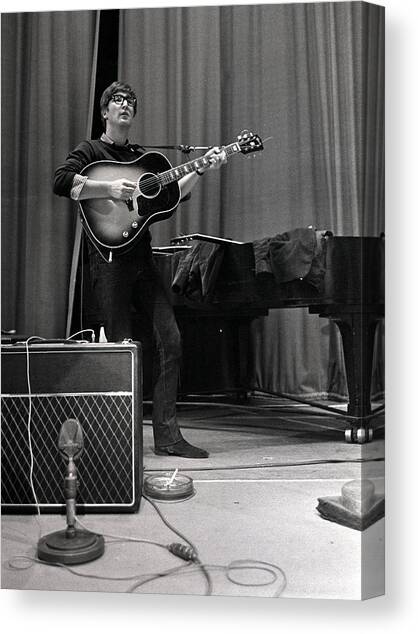 John Lennon Of The Beatles Pop Group #1 Canvas Art Print by Popperfoto