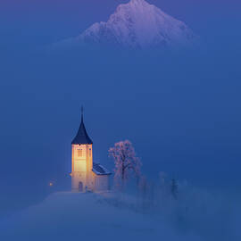 Misty church by Piotr Skrzypiec