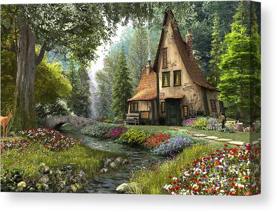 Toadstool Cottage #1 Canvas Art Print by Dominic Davison
