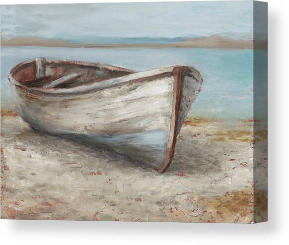 Whitewashed Boat I #1 Canvas Art Print by Ethan Harper
