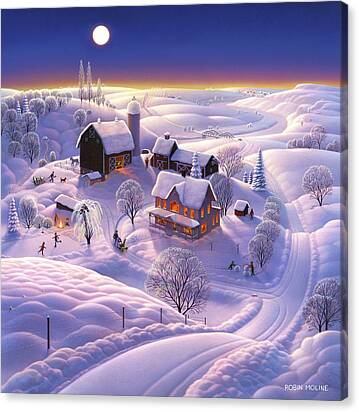 Winter On The Farm Canvas Print