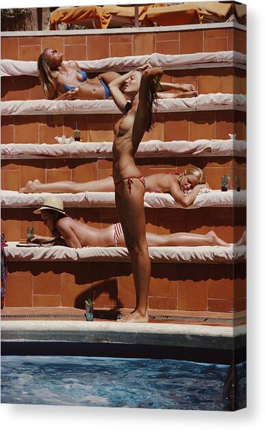Catherine Wilke #2 Canvas Art Print by Slim Aarons