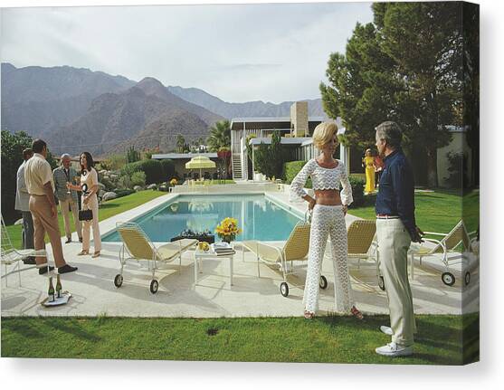 Kaufmann Desert House #2 Canvas Art Print by Slim Aarons
