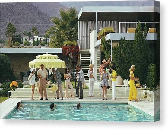 Poolside Party #2 Canvas Art Print by Slim Aarons