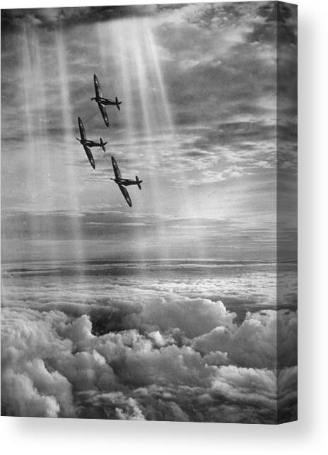 Supermarine Spitfire #2 Canvas Art Print by Fox Photos