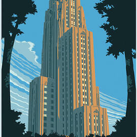 Pittsburgh Poster - Vintage Style by Jim Zahniser
