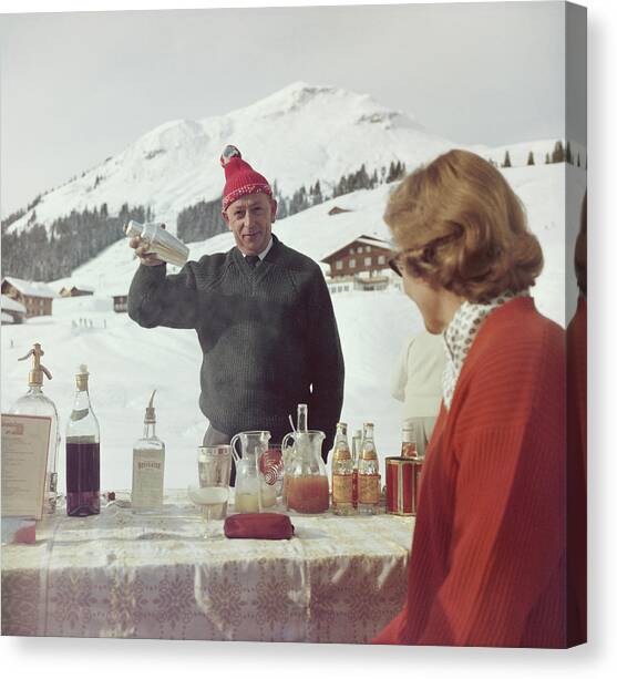 Lech Ice Bar #3 Canvas Art Print by Slim Aarons