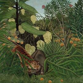 Fight Between A Tiger And A Buffalo by Henri Rousseau