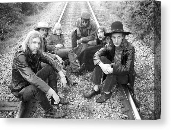 Photo Of Allman Brothers #4 Canvas Art Print by Michael Ochs Archives
