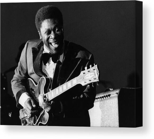 Photo Of Bb King #5 Canvas Art Print by David Redfern
