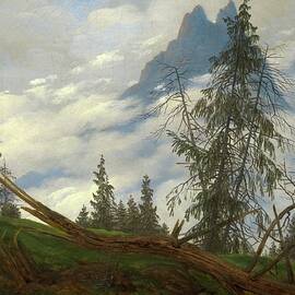 Mountain Peak With Drifting Clouds by Caspar David Friedrich