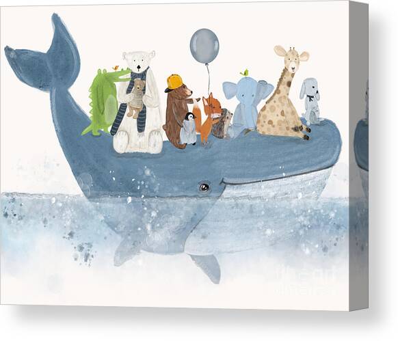 A Whale Of A Time  Canvas Art Print by Bri Buckley