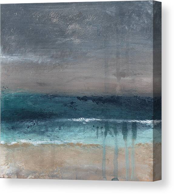 After The Storm- Abstract Beach Landscape Canvas Art Print by Linda Woods