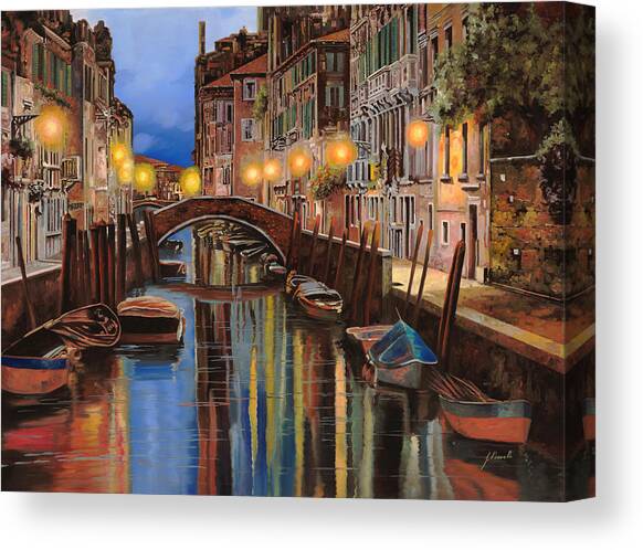 alba a Venezia  Canvas Art Print by Guido Borelli