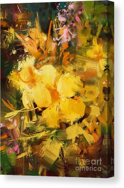 Allamanda Canvas Art Print by Tithi Luadthong