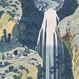 Amida Waterfall by Hokusai
