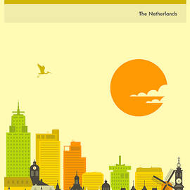 AMSTERDAM TRAVEL POSTER by Jazzberry Blue