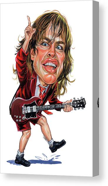 Angus Young Canvas Art Print by Art