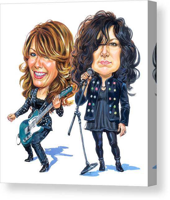 Ann and Nancy Wilson of Heart Canvas Art Print by Art