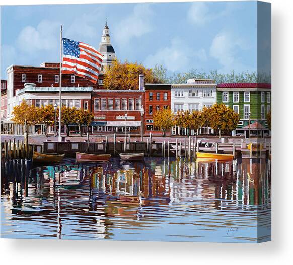 Annapolis MD Canvas Art Print by Guido Borelli