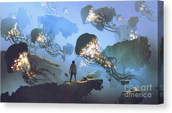 Another surreal world Canvas Art Print by Tithi Luadthong