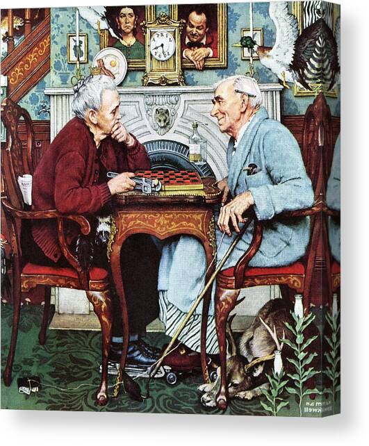April Fool, 1943 Canvas Art Print by Norman Rockwell