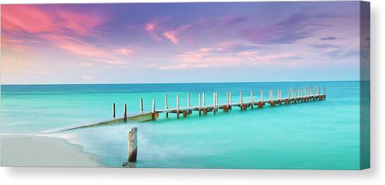 Aqua Waters  Canvas Art Print by Az Jackson
