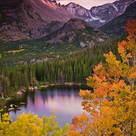 Aspen Sunset Over Bear Lake by Mike Berenson