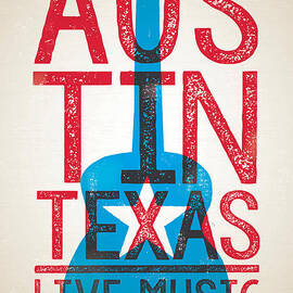 Austin Poster - Texas - Live Music by Jim Zahniser