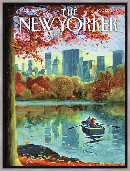Autumn Central Park Framed Canvas Print