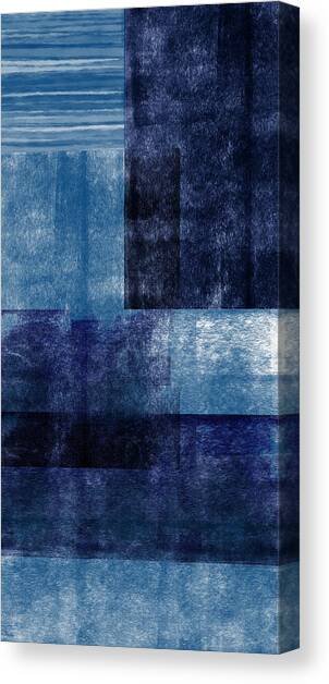 Azul Blocks 1- Art by Linda Woods Canvas Art Print by Linda Woods