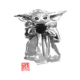baby yoda face by Pechane Sumie