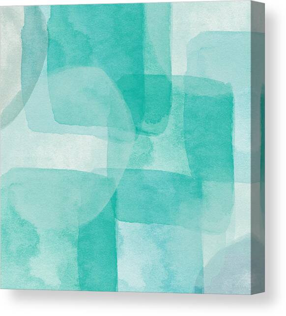 Beach Glass- Abstract Art by Linda Woods Canvas Art Print by Linda Woods