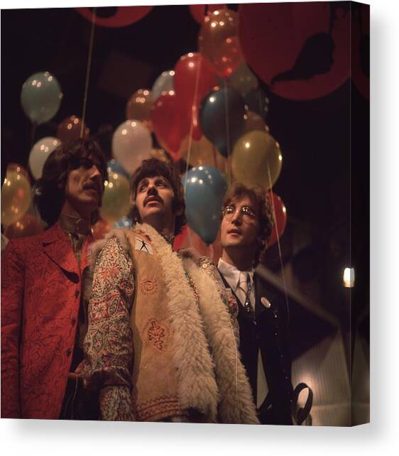 Beatles And Balloons Canvas Art Print by John Williams