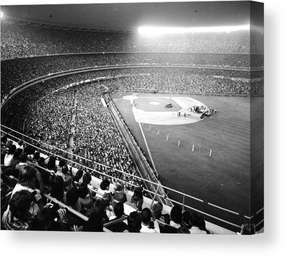 Beatles Concert At Shea Stadium Canvas Art Print by New York Daily News Archive