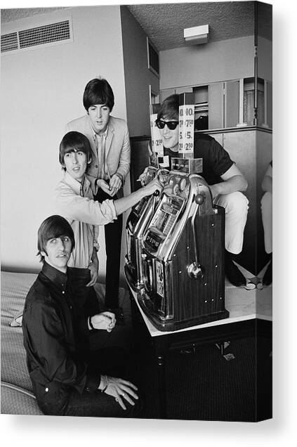 Beatles In Vegas Canvas Art Print by Harry Benson