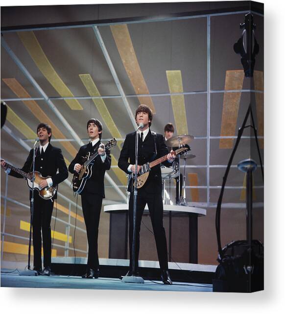 Beatles On Us Tv Canvas Art Print by Paul Popper/popperfoto
