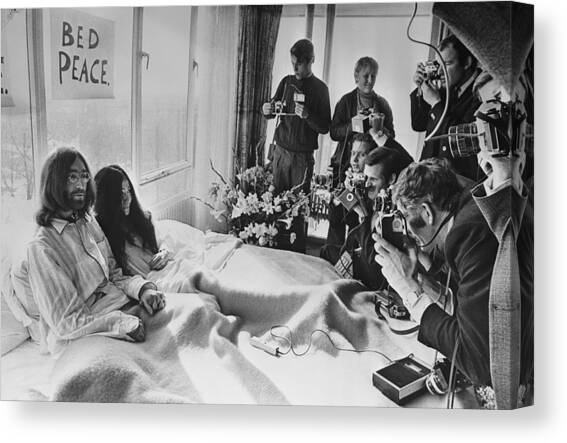 Bed Peace Canvas Art Print by Central Press
