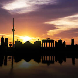 Berlin Sunset Skyline  by Aged Pixel