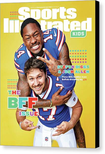 BFF Issue Cover, Buffalo Bills Josh Allen and Stefon Diggs Canvas Art Print by Sports Illustrated