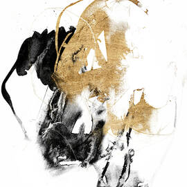 Black & Gold Splash Ii by Jennifer Goldberger