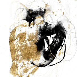 Black & Gold Splash Iii by Jennifer Goldberger