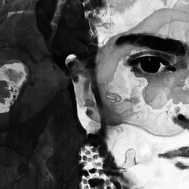 Black And White Frida Kahlo by Sharon Cummings by Sharon Cummings
