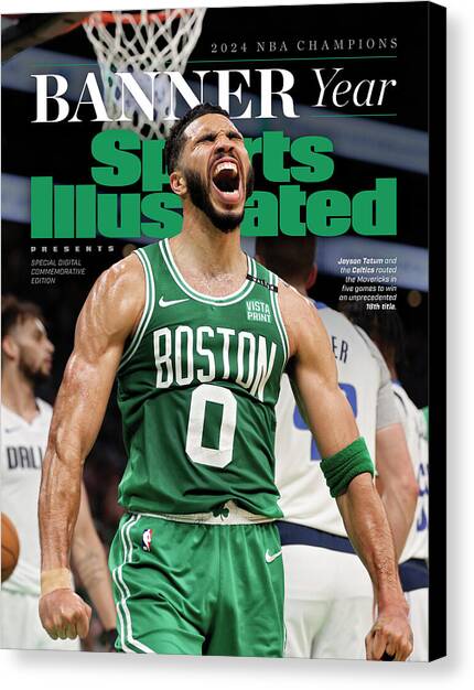 Boston Celtics Jayson Tatum, 2024 NBA Championship Commemorative Digital Cover Canvas Art Print by Sports Illustrated