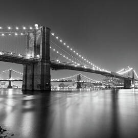 Brooklyn Bridge At Night by Adam Garelick